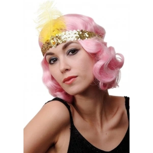 BFS   70&#39;ler 80&#39;ler ve 90&#39;lar Temalı Altın Renk Çarliston Saç Bandı