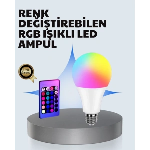 BFS A Kalite 2025 RGB LED Ampul Uzaktan Kumandalı 16 Renkli Lamba