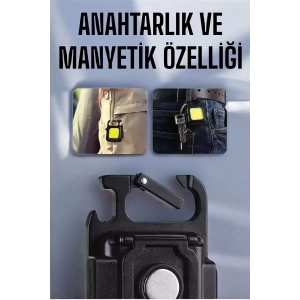BFS Anahtarlık Çok Amaçlı Mıknatıslı Taşınabilir Işık Led Şarjlı