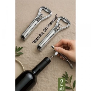 BFS  Barmen Tipi Şişe Açacağı ve Tirbuşon – 2’si 1 Arada | Ergonomik, Dayanıklı, Sofra Tipi Açacak