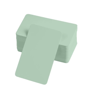 BFS Boş Kelime Kartları 5x8 cm - 50 Adet Oval Kenarlı | Tabu & Not Kartları - Yeşil