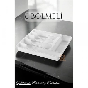 BFS Çekmece İçi Kaşıklık Kepçelik 6 Gözlü BEYAZ