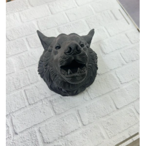 BFS Dekoratif Asılabilir Siyah Ayı Başı 3D Duvar Heykeli 25x19 cm