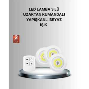 BFS Dekoratif ve Pratik 3’lü Kumandalı Spot LED Aydınlatma