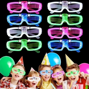 BFS  Glow Model 3 Farklı Fonksiyonlu Işıklı Parti Gözlüğü Karışık Renk 12 Adet