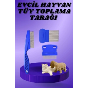 BFS Kedi Köpek Tüy Bit Pire Toplayıcı Toplama Temizleme Tarağı Tarak Seti 4lü Set