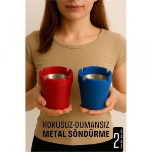 BFS Kokusuz Dumansız Küllük - 2 li Küllük Seti Kafe Küllüğü Restoran Küllüğü Masaüstü Küllük