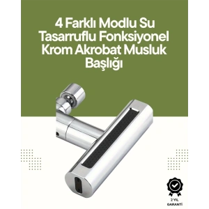 BFS Krom Musluk Başlığı | 4ü 1 Arada Su Çıkışı | Kolay Montajlı