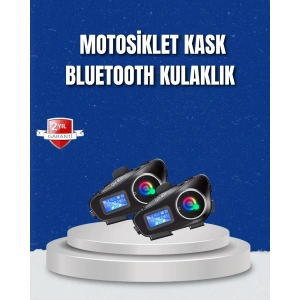BFS LCD Ekranlı Bluetooth Kask Kulaklığı FM Radyo ve SD Kart Girişli