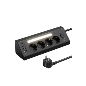 BFS Lp764 Çoklu Gece Lambalı Priz Yüksek Gerilim Korumalı 4’lü Priz 2xusb 2xtype-c Çıkışlı Grup Priz Çoğaltıcı