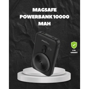 Mey İthalat® MagSafe Uyumlu Kablosuz Powerbank Taşınabilir Hızlı Şarj