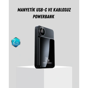 BFS Manyetik Güç Bankası 15W Kablosuz 20W PD Hızlı Şarj