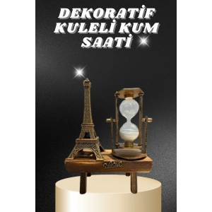 BFS Masa Biblosu Dekoratif Süs Kum Saati Eyfel Kulesi Hediyelik Kum Saati