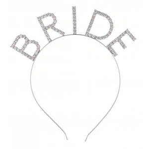 BFS   Mega Boy Kristal Taşlı Gümüş Bride Taç Gelin Tacı 20X21 cm