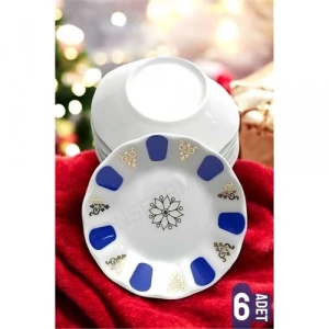 BFS Melamin Çay Tabağı 6 Adet Geleneksel Türk Çay Bardağı Altlığı