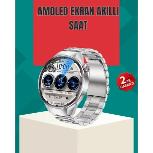BFS Metal Gövdeli AMOLED Akıllı Saat – Kan Oksijen, Nabız ve Arama Fonksiyonlu