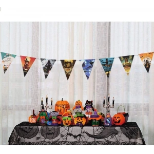 BFS Nessiworld  Cadılar Bayramı Halloween Flama Bayrak Banner Süs 8 li 3 Metre