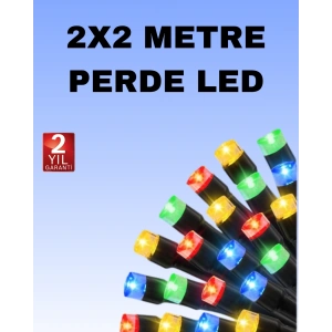 BFS Noel ve Parti Dekorasyonu İçin 2x2 LED Perde Işık – 8 Fonksiyonlu