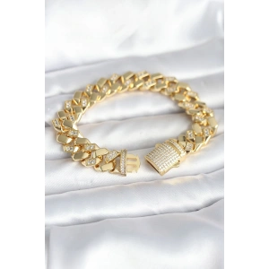 Mey İthalat® Pirinç Gold Renk VIP Exclusive Seri Gurmet Model Kadın Bileklik