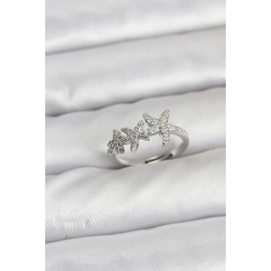 BFS Pirinç Yıldız Model Gümüş Renk Kadın Yüzük