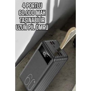 BFS Powerbank 60.000 MAH Dijital Göstergeli 4 Portlu Taşınabilir