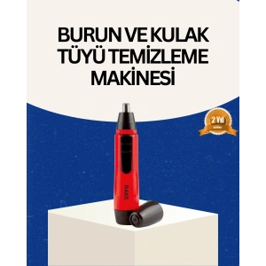 BFS Raks Kırmızı Tüy Temizleme Cihazı Kulak Burun Pilli Ergonomik