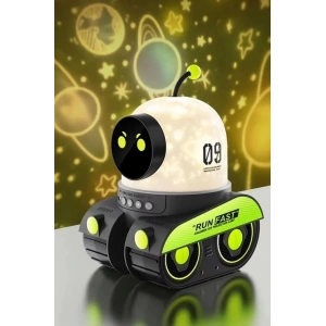 BFS Robot Projeksiyon Gece Lambası Hoparlörlü Şarjlı Yıldızlı Gökyüzü Temalı Led Projeksiyon Lambası