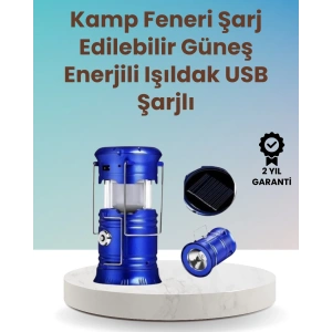 BFS Şarj Edilebilir Güneş Enerjili Kızaklı Kamp Feneri – USB Çıkışlı, Katlanabilir, Dayanıklı ve Çok Fonksiyonlu
