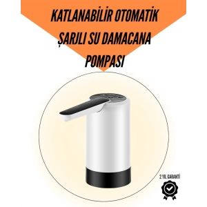 BFS Şarjlı Su Pompası 8000mAh | Cam Damacana Uyumlu | Tek Tuşla Kontrol | USB Şarjlı Otomatik Dolum