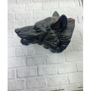 BFS Siyah Ayı Figürü Duvar Dekoru Asılabilir Hediyelik Heykel 25x19 cm