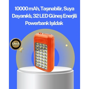 BFS Suya Dayanıklı Güneş Paneli Destekli Powerbank ve Işıldak