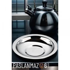 BFS Veneta 6 Adet Metal Çay Tabağı Seti