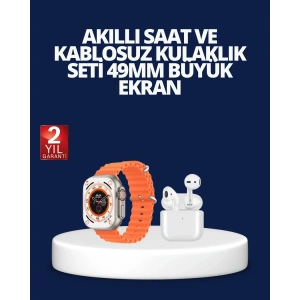 BFS Watch 9 Max Akıllı Saat ve Kablosuz Kulaklık Seti 2 Kordonlu Sesli Görüşme Özellikli