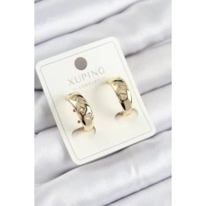 BFS Xuping Zirkon Taşlı Halka Model Gold Renk Kadın Küpe