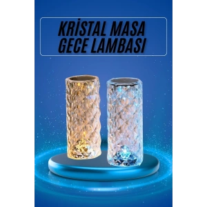 BFS Yeni Nesil Modern Kristal Masa ve Gece Lambası Dokunmatik Renk Değiştirebilen