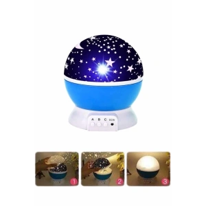 BFS Yıldızlı Gece Lambası Mor Projeksiyon Görünümlü Masa Lambası Renk Değiştirebilen