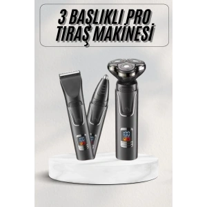 BFS Yüksek Performanslı 3 Başlıklı Profesyonel Şarjlı Islak ve Kuru Kullanıma Uygun