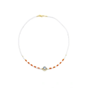 Boncuk Göz Kolye - Beyaz