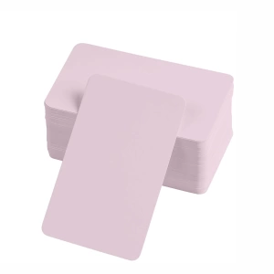 Boş Kelime Kartları 5x8 cm - 50 Adet Oval Kenarlı | Tabu & Not Kartları - Pembe