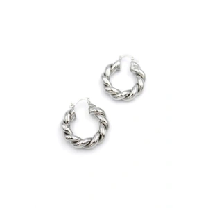 Burgu Halka Küpe - Gümüş