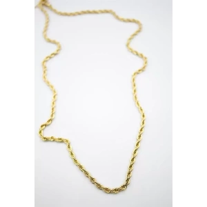 Burgu Zincir Kolye 60cm-4mm - Altın