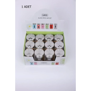 Cam Baharatlık Demir Kapaklı 1 Adet Royaleks-MTR-2203-06