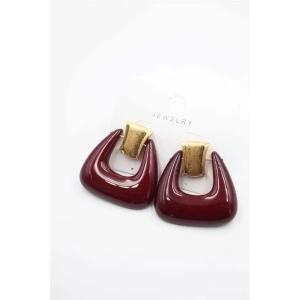 Çanta Küpe - Bordo