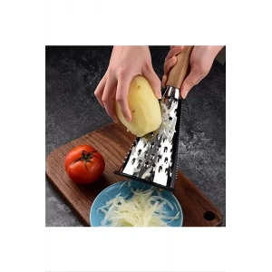 Çelik Lüks Paslanmaz Çelik Konik Rende Bambu Saplı Royaleks-RND03