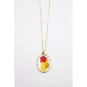 Çiçek Kolye - Altın