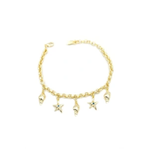 Deniz Kabuğu Charm Bileklik - Altın