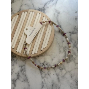 Deniz Kabuğu Kolye - Mor