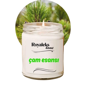 Doğal Özel Seri Kokulu Dekoratif Kavanoz Mum 210 cc - Çam Esansı - RYL
