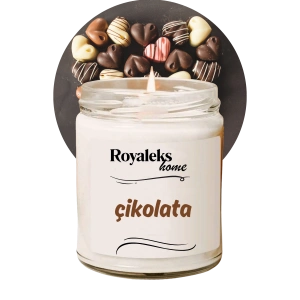Doğal Özel Seri Kokulu Dekoratif Kavanoz Mum 210 cc - Çikolata - RYL