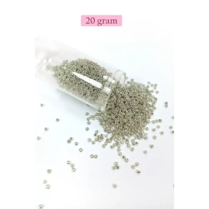 Dökme Cam Kum Boncuk (11/0) 2 mm - 20 Gram -  Gümüş - BNC022